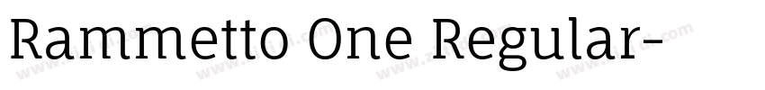 Rammetto One Regular字体转换 Rammetto One Regular字体转换